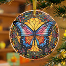 Stained Glass Butterfly Mica Christmas Ornament Perfect Gift For Holiday