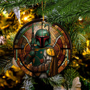 Stained Glass Boba Fett Mica Ornament Perfect Gift For Holiday