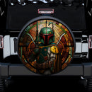 Stained Glass Boba Fett Car Spare Tire Cover