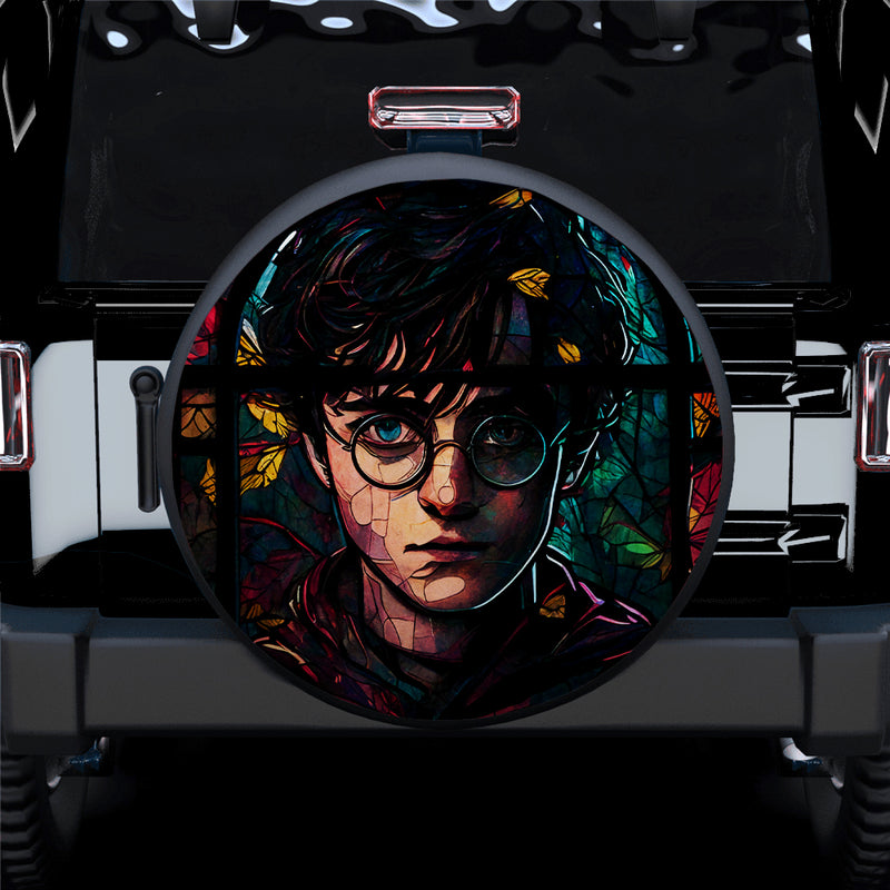 Stained Glass Harry Potter Car Spare Tire Covers Gift For Campers