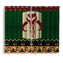 Star Wars Mandalorian Christmas Window Curtain