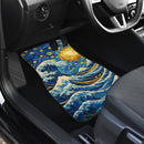 Starry Night Waves Over Kanagawa Car Floor Mats