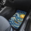 Starry Night Waves Over Kanagawa Car Floor Mats