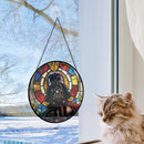 Darth Vader Round Stained Glass Window Hanging Panel Suncatcher
