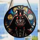 Darth Vader Star Wars Round Stained Glass Window Hanging Panel Suncatcher