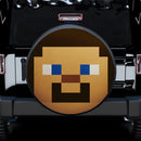 Steve Face Pixel Jeep Car Spare Tire Cover