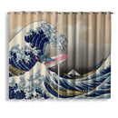 Stitch The Great Wave Japan Window Curtain