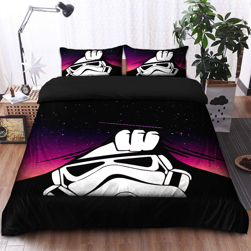 Stormtrooper Peek Under The Blanket Galaxy Bedding Set