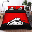 Stormtrooper Peek Under The Blanket Red Bedding Set