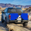 Stormtrooper Peek Under The Blanket Blue Truck Tailgate Decal Sticker
