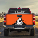 Stormtrooper Peek Under The Blanket Orange Truck Tailgate Decal Sticker
