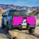 Stormtrooper Peek Under The Blanket Pink Truck Tailgate Decal Sticker