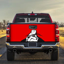 Stormtrooper Peek Under The Blanket Red Truck Tailgate Decal Sticker