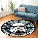 Stormtrooper Star War Stained Glass Round Rug