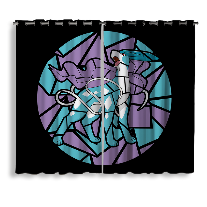Suicune Stained Glass Window Curtain