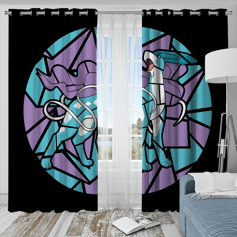 Suicune Stained Glass Window Curtain