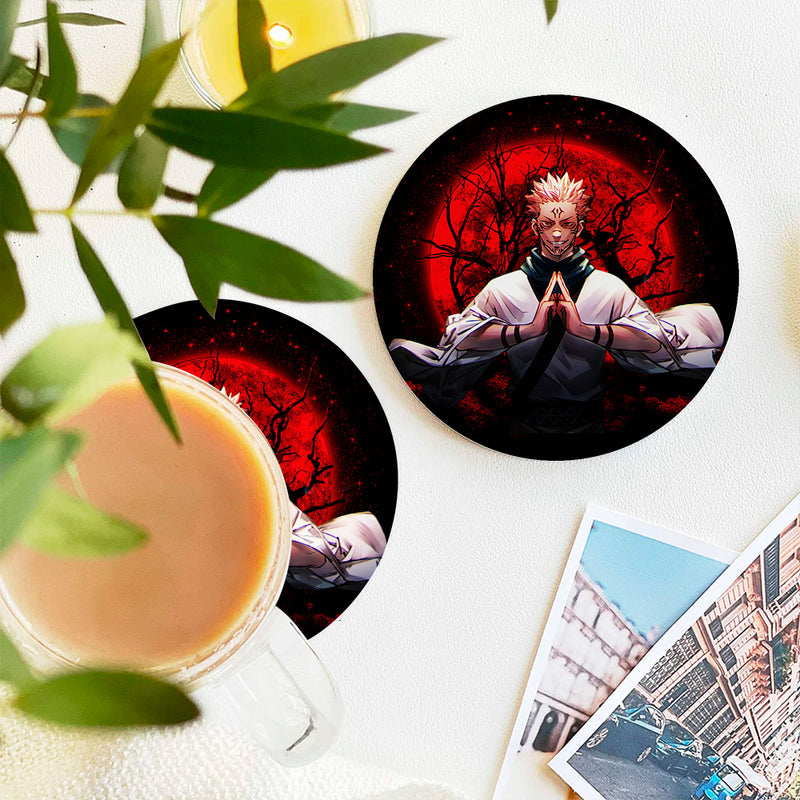 Sukuna Moonlight Ceramic Drink Coasters