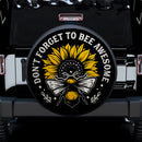 Sunflower Dont Forget To Bee Awesome Jeep Car Spare Tire Cover