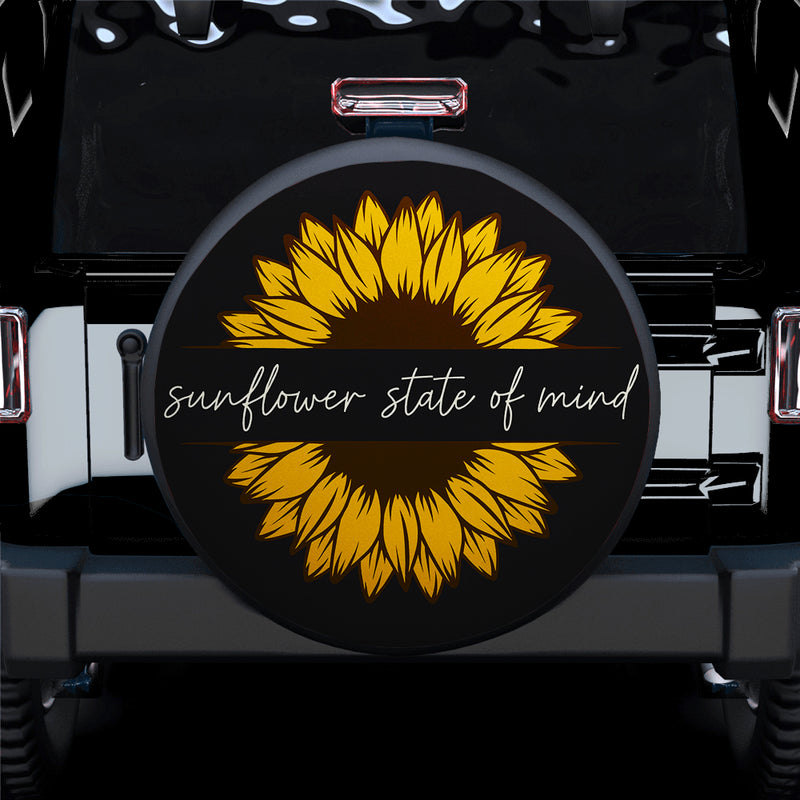 Sunflower State Of Mind Jeep Car Spare Tire Cover