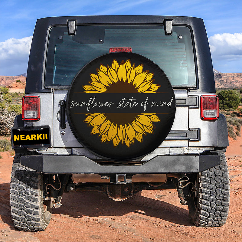 Sunflower State Of Mind Jeep Car Spare Tire Cover