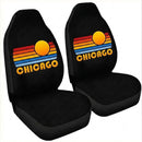 Sunset Retro Chicago Custom Car Seat Covers Decor Protectors