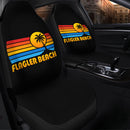 Sunset Retro Flagler Beach Custom Car Seat Covers Decor Protectors