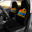 Sunset Retro Flagler Beach Custom Car Seat Covers Decor Protectors