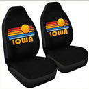 Sunset Retro Iowa Custom Car Seat Covers Decor Protectors