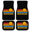 Sunset Retro Michigan Car Floor Mats