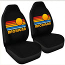 Sunset Retro Michigan Custom Car Seat Covers Decor Protectors