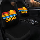 Sunset Retro Ohio Custom Car Seat Covers Decor Protectors