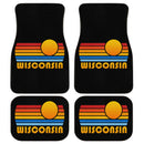 Sunset Retro Wisconsin Car Floor Mats