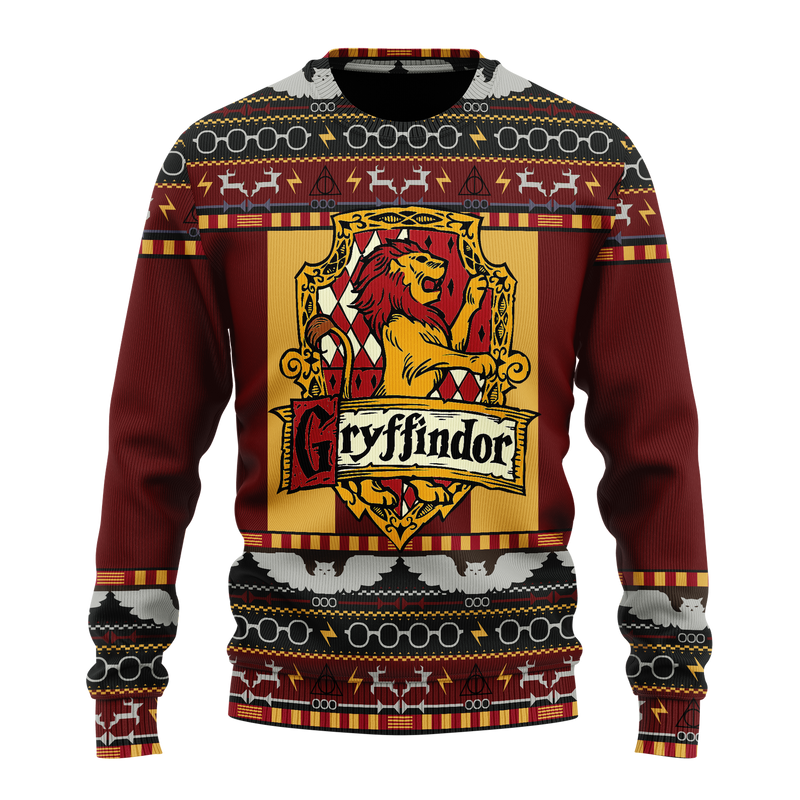 Harry Potter Gryffindor Ugly Christmas Sweater Xmas Gift