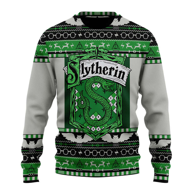 Harry Potter Slytherin Ugly Christmas Sweater Xmas Gift