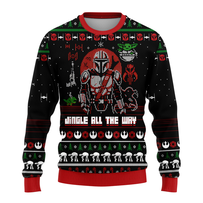 Star Wars Jingle All The Way Ugly Christmas Sweater Xmas Gift