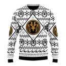 Mighty Morphin White Power Ranger Ugly Christmas Sweater Xmas Gift