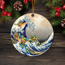 TNMT Ninja Turtle The Great Wave Japan Mica Ornament Perfect Gift For Holiday