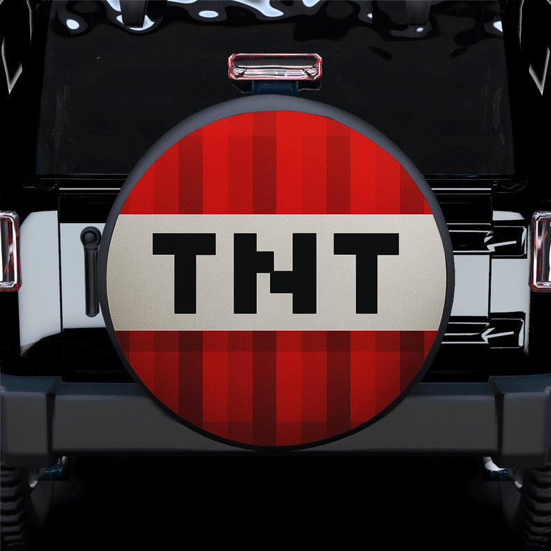 TNT Block Pixel Jeep Car Spare Tire Cover
