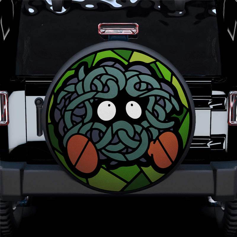 Tangela Stained Glass Pokemon Car Spare Tire Covers Gift For Campers