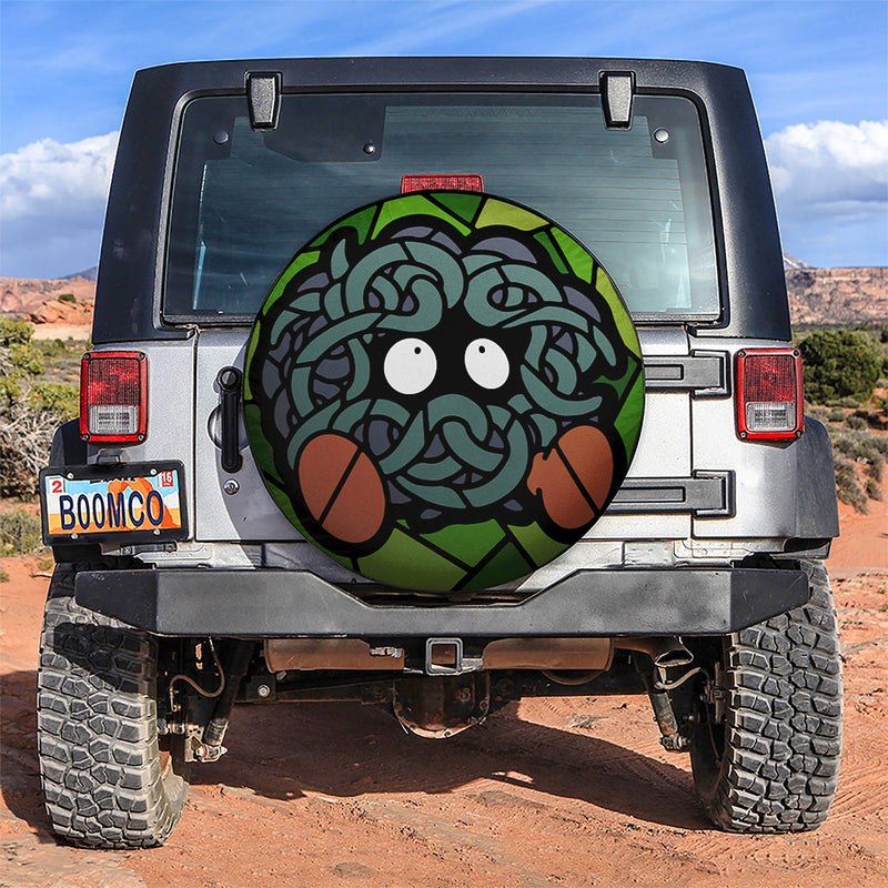 Tangela Stained Glass Pokemon Car Spare Tire Covers Gift For Campers
