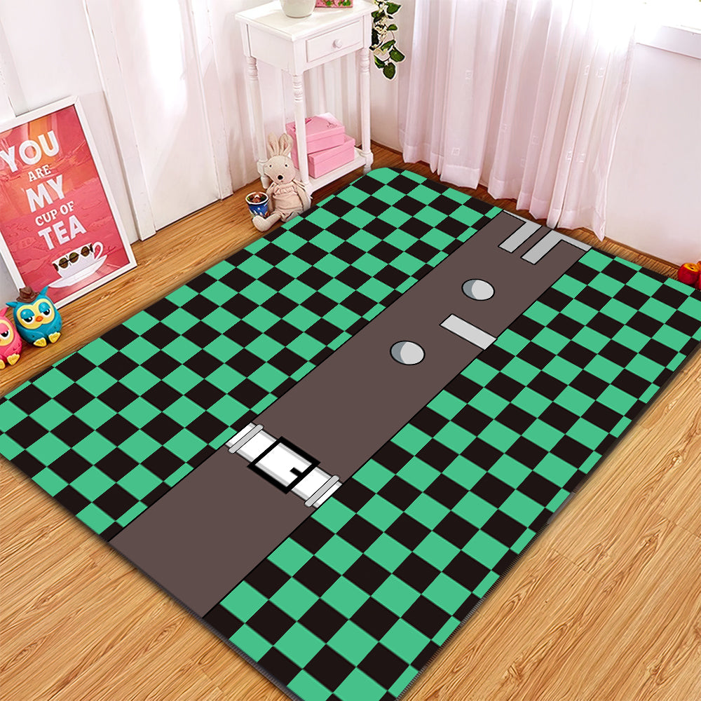 Hashira Rug Tanjiro Demon Slayer Rectangular Area Rug