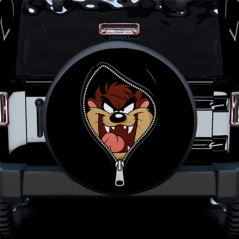 Funny Tasmanian Zipper Jeep Car Spare Tire Cover