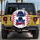 Texas Rangers Car Spare Tire Cover With Camera Hole