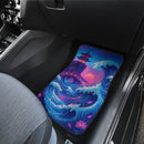 The Neon Kanagawa Great Wave Car Floor Mats
