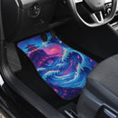 The Neon Kanagawa Great Wave Car Floor Mats