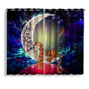 Tigger Winnie The Pooh Love You To The Moon Galaxy Window Curtain