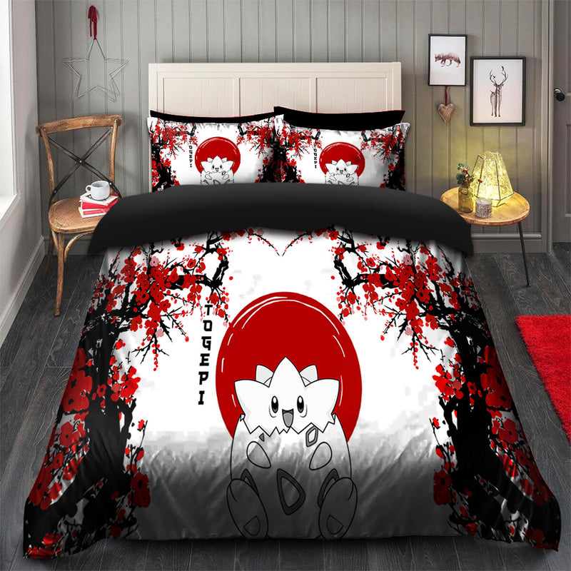 Togepi Pokemon Japan Style Bedding Set Duvet Cover And 2 Pillowcases