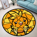 Torchic Stained Glass Round Rug