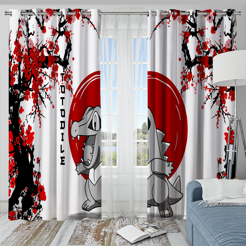 Totodile Japan Style Window Curtain