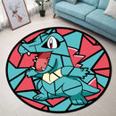 Totodile Stained Glass Round Rug